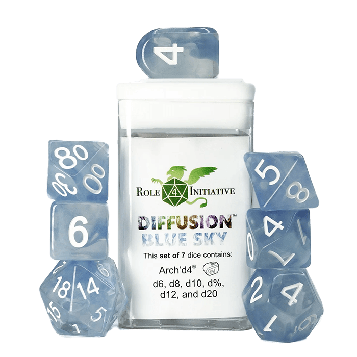 Set 7 Dice w/ Arch'd4: Diffusion Blue Sky1
