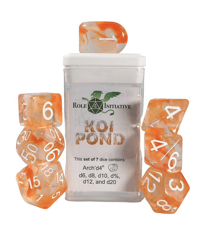 Set 7 dice w/ Arch'd4: Diffusion Koi Pond1