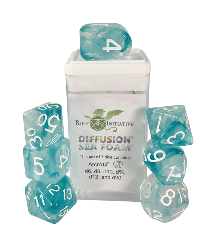 Set 7 Dice w/ Arch'd4: Diffusion Sea Foam1