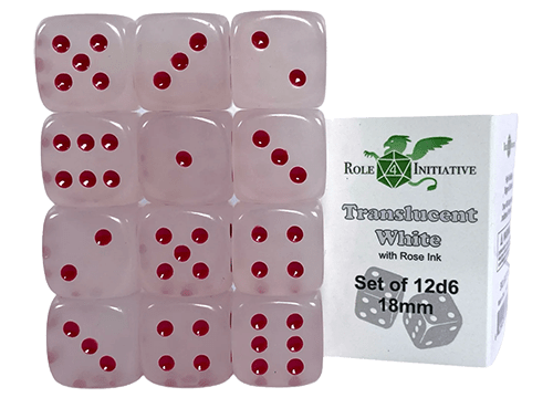 Set 12d6 Translucent White w/ Rose1
