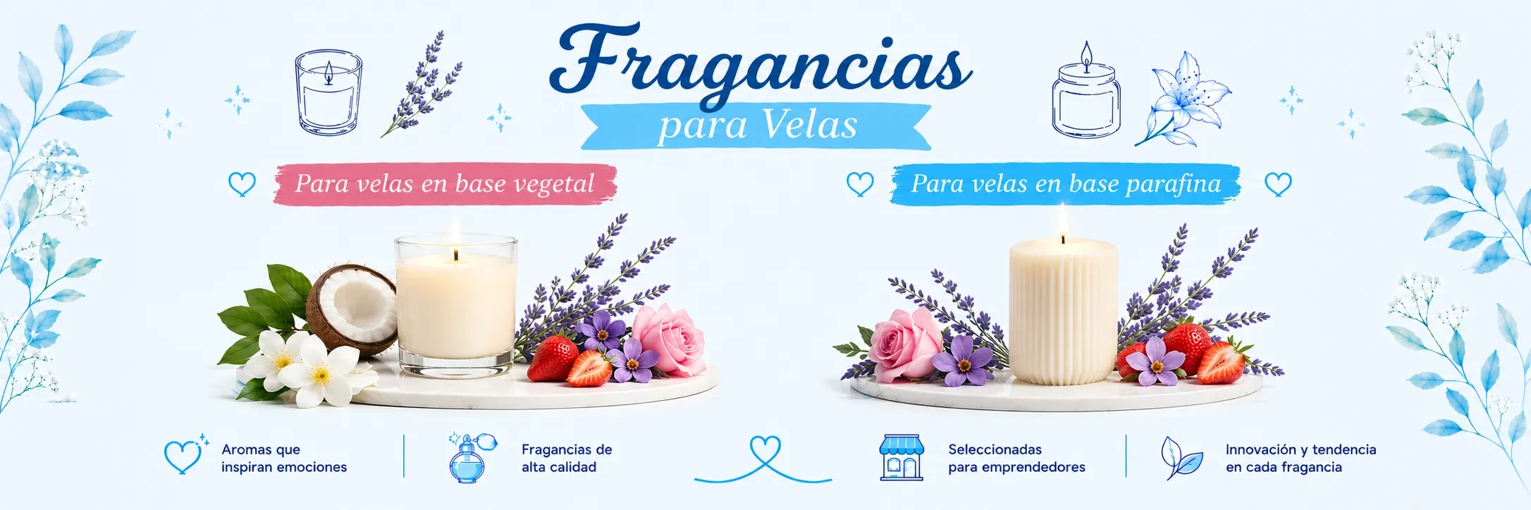 VELAS EN BASE PARAFINA