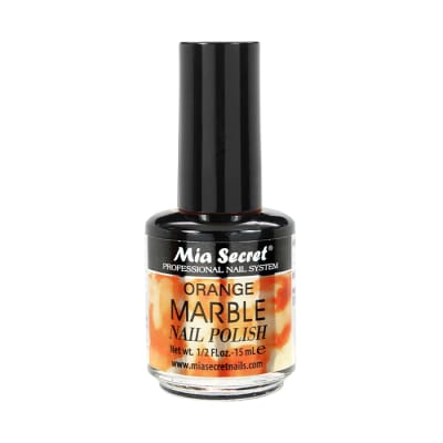 ORANGE MARBLE NAIL POLISH