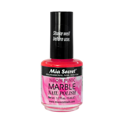 NEON PINK MARBLE NAIL POLISH2