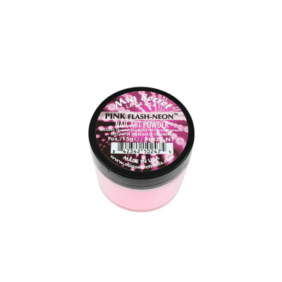 PINK NEON FLASH NEON NAIL ART POWDER 1 OZ