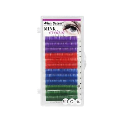 MINK EYELASHES C-0.15 MIX 12 LINES 7MM-14MM