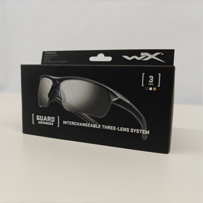GUARD ADVANCED FRAME COLORMatte Black LENS COLORClear, Smoke Grey, Light Rust