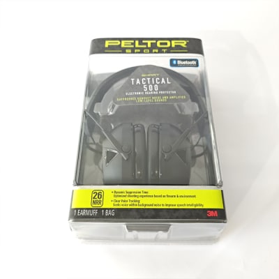 Peltor Sport Tactical 500 Electronic Earmuffs with Bluetooth (NRR 26dB) Black