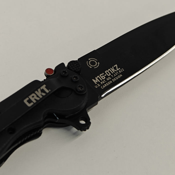 CRKT M16-Z EDC Folding Knife 3'' AUS 4 Stainless Steel Spear Point Blade Zytel Handle Black1
