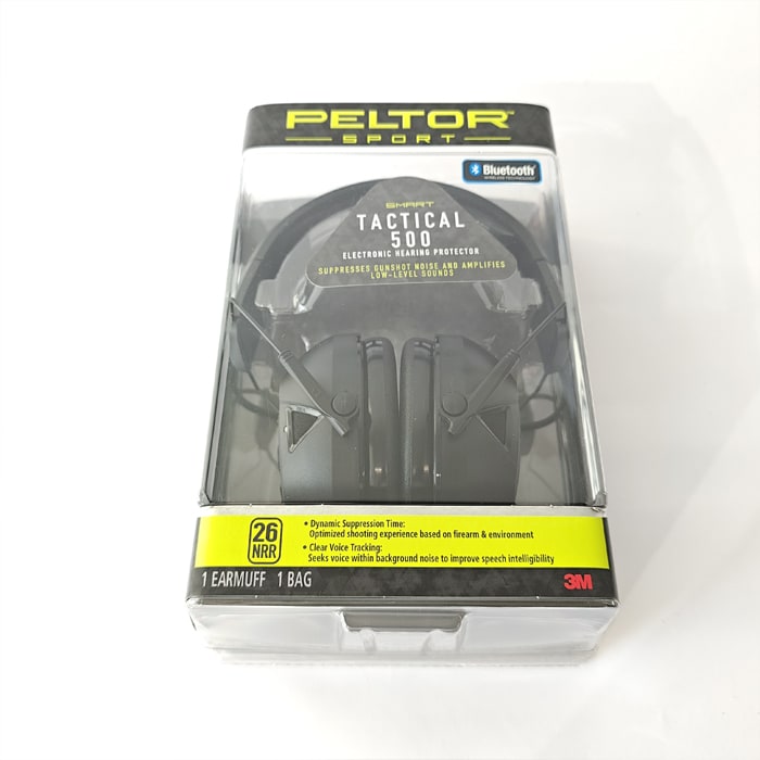 Peltor Sport Tactical 500 Electronic Earmuffs with Bluetooth (NRR 26dB) Black2