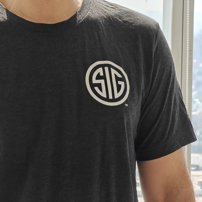 Polera Sig Sauer Charcoal Black Triblend2