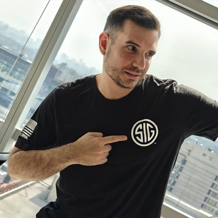 Polera Sig Sauer Charcoal Black Triblend1