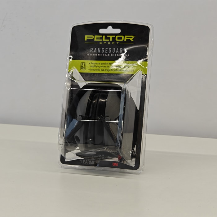 Peltor RangeGuard Electronic Earmuffs (NRR 21dB) Black and Gray3