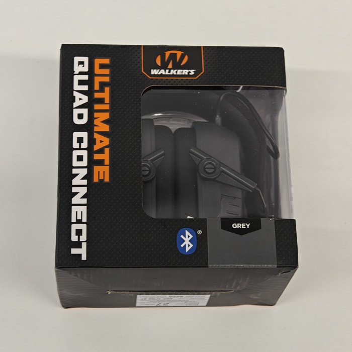 Walker's Ultimate Quad Connect Electronic Earmuffs with Bluetooth (NRR 27dB) Gray3