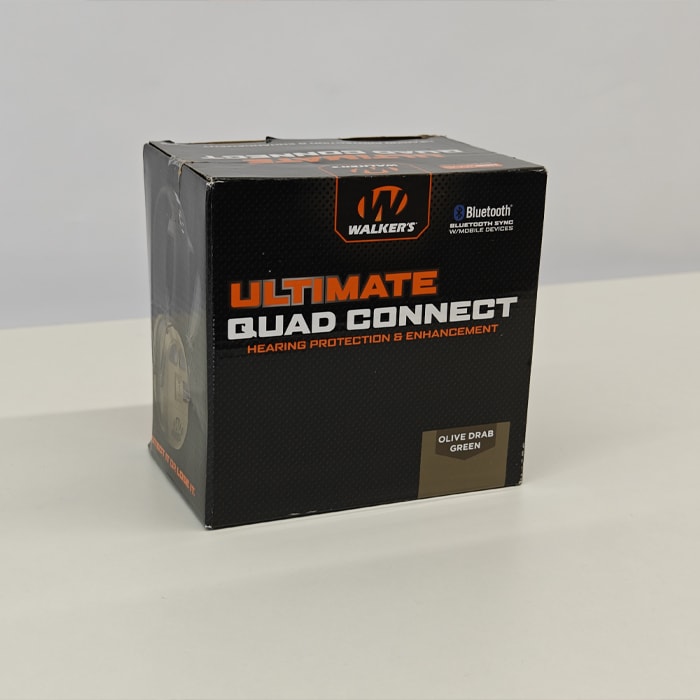 Walker's Ultimate Quad Connect Electronic Earmuffs with Bluetooth (NRR 26dB) Olive Drab2