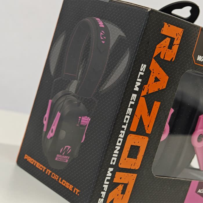 Walker's Razor Slim Low Profile Electronic Earmuffs (NRR 23dB) Pink2