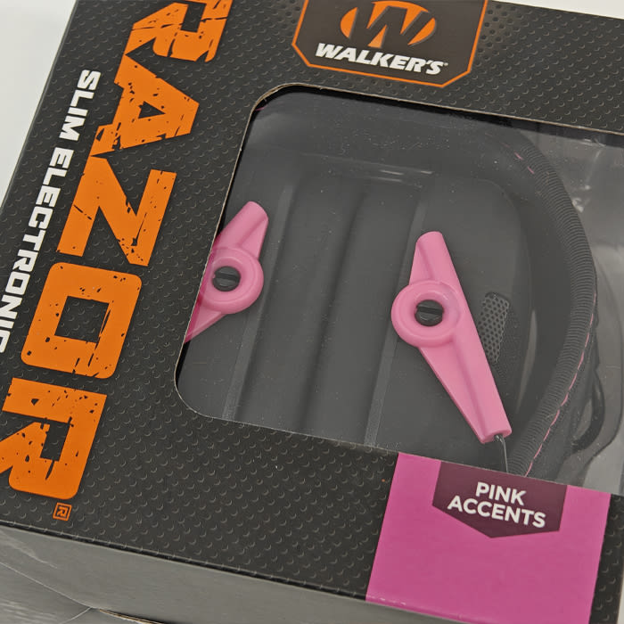 Walker's Razor Slim Low Profile Electronic Earmuffs (NRR 23dB) Pink3