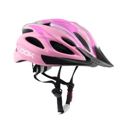 CASCO MTB CON VISERA ROSA