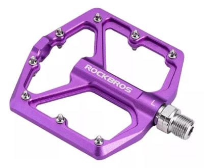 PEDALES ROCKBROS MORADO ALUMINIO