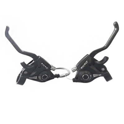 PALANCAS FRENO/MANDO DELTA ALUMINIO NEGRA 3X7
