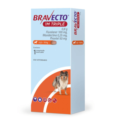 BRAVECTO 1M TRIPLE PERRO 5-10 KG X 1 COMP1