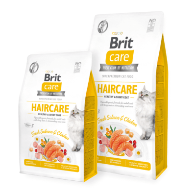 BRIT CARE CAT GRAIN-FREE HAIRCARE HEALTHY & SHINT COAT 2KG1