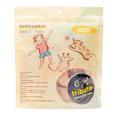 TRIBUTO - CRUDO CORAZON DE POLLO 100G1