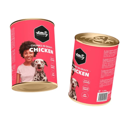 AMITY CHUNKS CHICKEN ADULT DOG WET FOOD 415 GR1