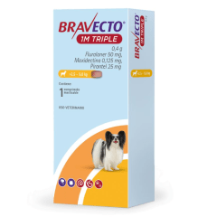 BRAVECTO 1M TRIPLE PERRO 2.5-5 KG X 1 COMP