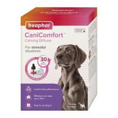 CaniComfort® Kit 30 Días – Difusor + Repuesto de Feromonas para Perros
