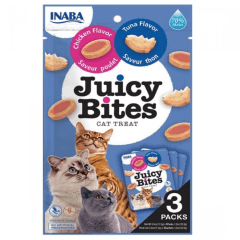 CHURU JUICY BITES GATO SABOR ATUN Y POLLO 34GR