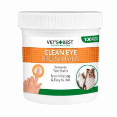 VET'S BEST CLEAN EYE ROUND PADS (100 UNIDADES)
