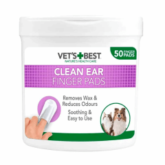 Vet’s Best Clean Ear Finger Pads (50 unidades)