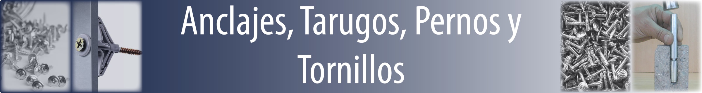 Anclajes, Tarugos, Pernos y tornillos