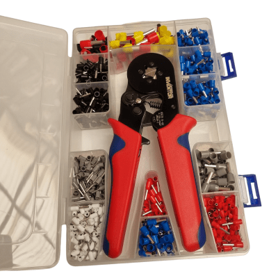 Prensa Ferrules (KIT 1200pcs) 7 - 28awg 0.08 - 10mm2
