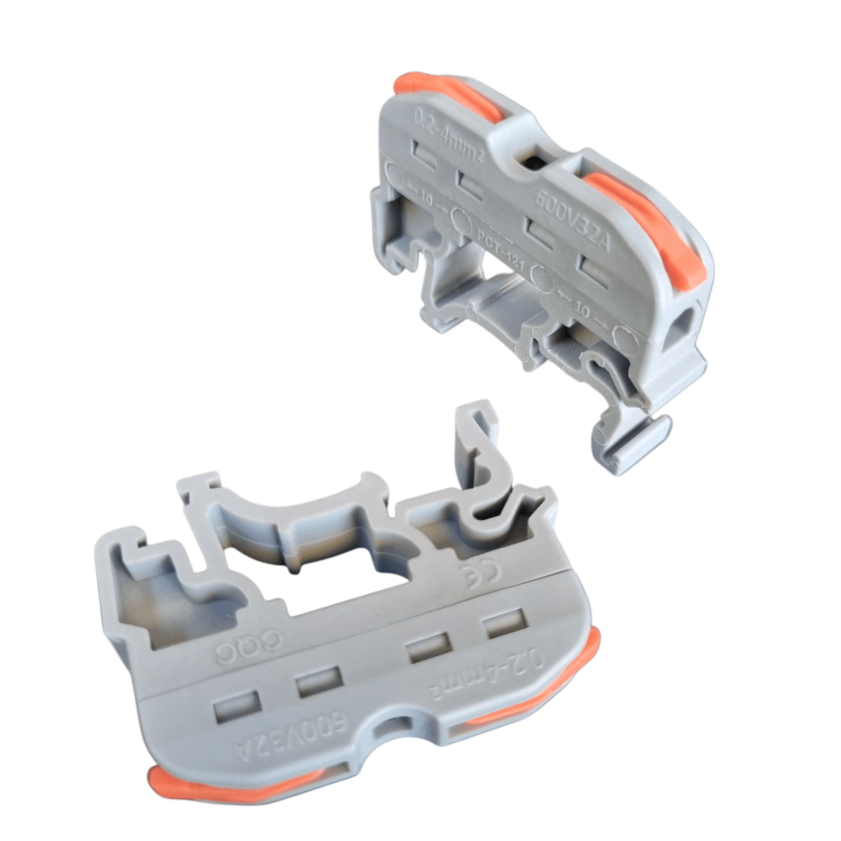 Conector Unión Palanca Doble Riel Din 0.8-4mm 1p 32amp1