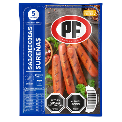 SALCHICHA SUREÑA PF 250 GRS / 5 UNIDADES1