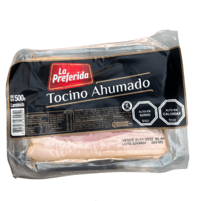 TOCINO AHUMADO LA PREFERIDA 500G1