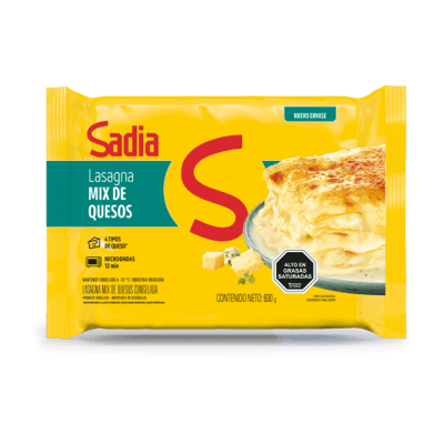 LASAGNA MIX QUESOS SADIA 600G1