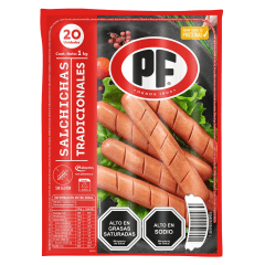 SALCHICHA TRADICIONAL PF 1KG/ 20 UNIDADES