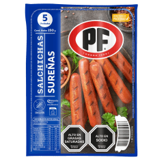 SALCHICHA SUREÑA PF 250 GRS / 5 UNIDADES