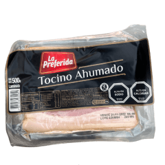 TOCINO AHUMADO LA PREFERIDA 500G