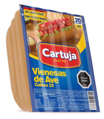 SALCHICHA CARTUJA 20 UNIDADES 1KG