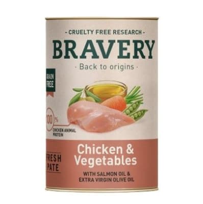 BRAVERY LATA CHICKEN AND VEGETABLES DOG