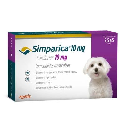 SIMPARICA 10 MG 2.5 A 5.0 KG