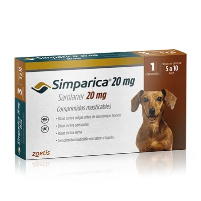 SIMPARICA 20 MG 5.0 A 10 KG