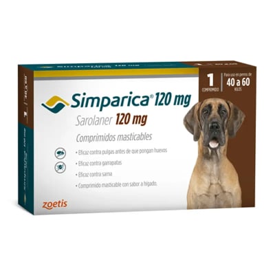 SIMPARICA 120 MG 40 A 60 KG1