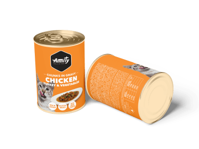 AMITY CHUNKS CHICKEN,TURKEY Y VEG ADULT CAT