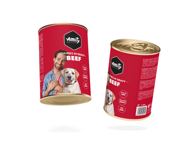 AMITY CHUNKS BEEF ADULT DOG FOOD
