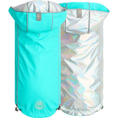 GFPET IMPERMEABLE REVERS NEON/AQUA