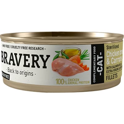 BRAVERY LATA CAT STERILIZED CHICKEN AND CARROTS1